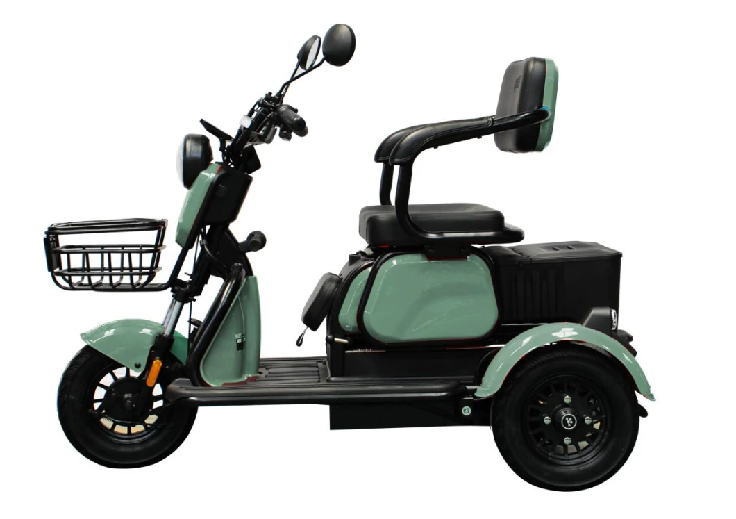 New Arrival Scooter Adult Leisure 3 Wheel Electric City Tricycle Cargo Fat Tire Aluminium Alloy Adult Electric Trike with Front and Rear Basket