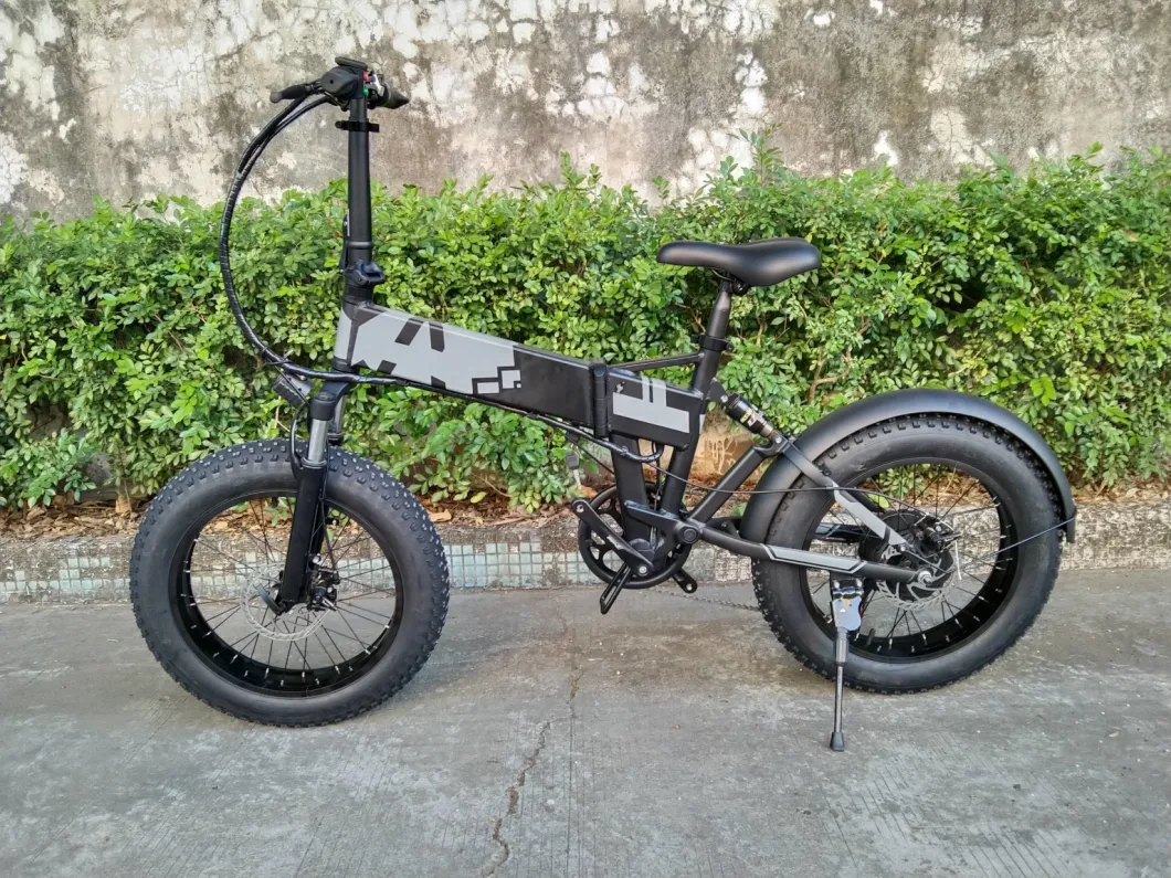 Adult 20inch Folding Electric Mountian Bike with 500W Motor Double Disc Brake Front Suspension