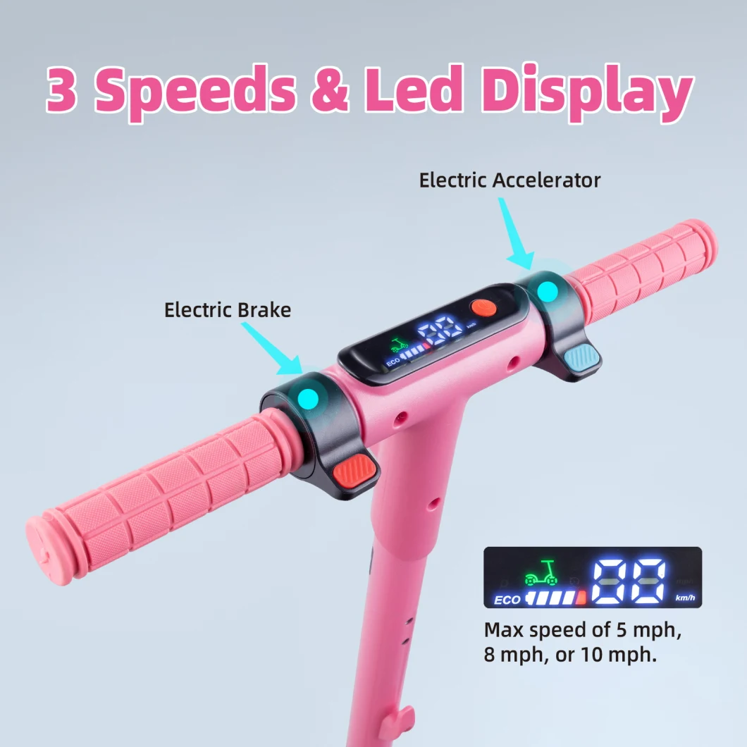 Wholesale Stock Scooter New Update 6.5 Inch Accelerate Kids Child Push Scooter Electric for Kids