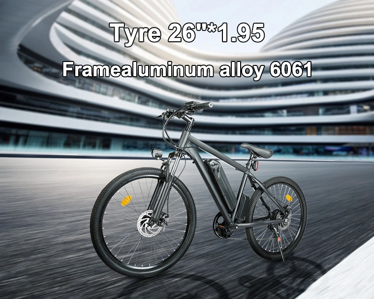 Factory Price 26 Inch 36V DC 350W Brushless DC Motor Mountain Electric Bike